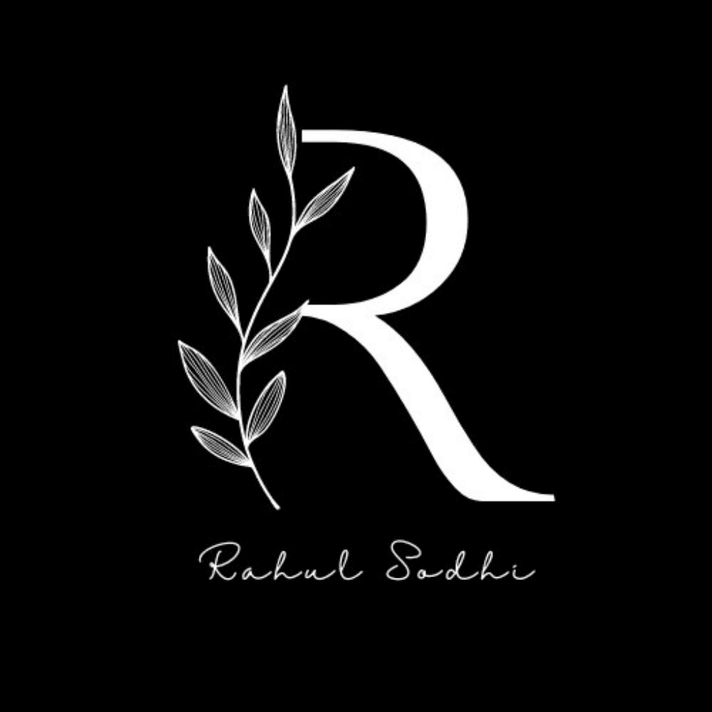 Rahul Sodhi’s R monogram and signature